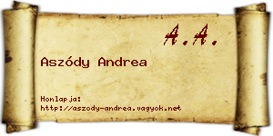 Aszódy Andrea névjegykártya